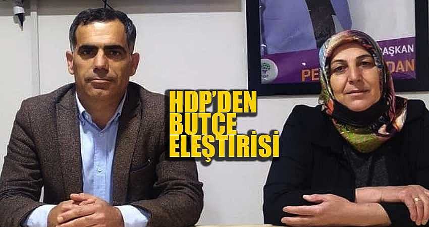 HDP’DEN BÜTÇE ELEŞTİRİSİ