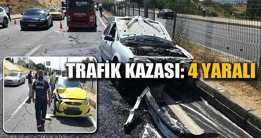 TRAFİK KAZASI: 4 YARALI