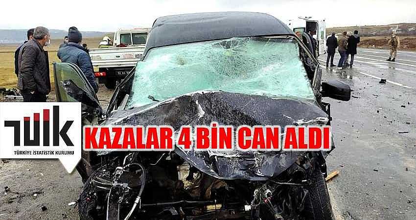 TRAFİK KAZALARI 4 BİN CAN ALDI
