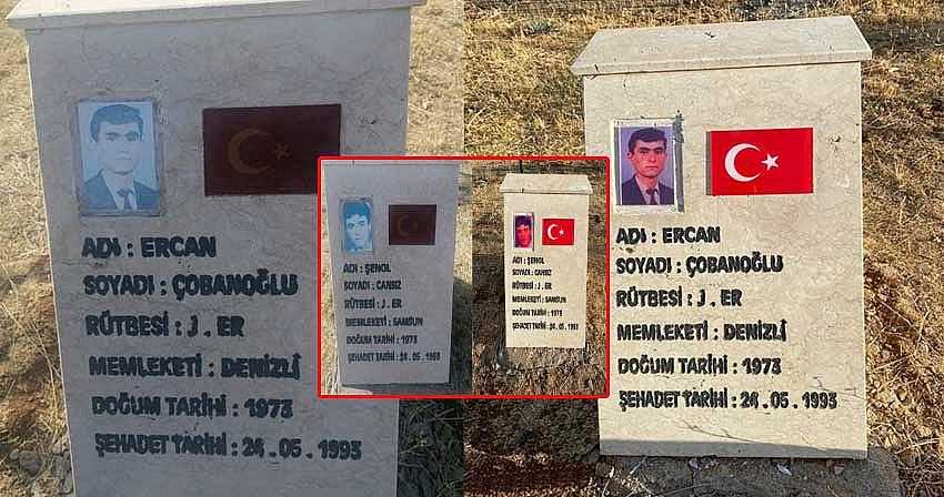 33 ŞEHİDİN ANIT MEZARINDA FOTOĞRAFLAR YENİLENDİ