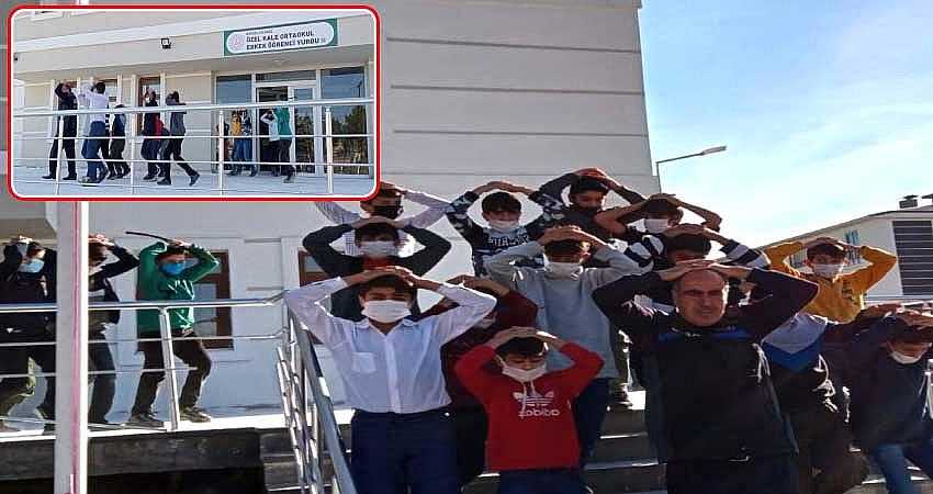 YURT ÖĞRENCİLERİYLE TATBİKAT YAPILDI